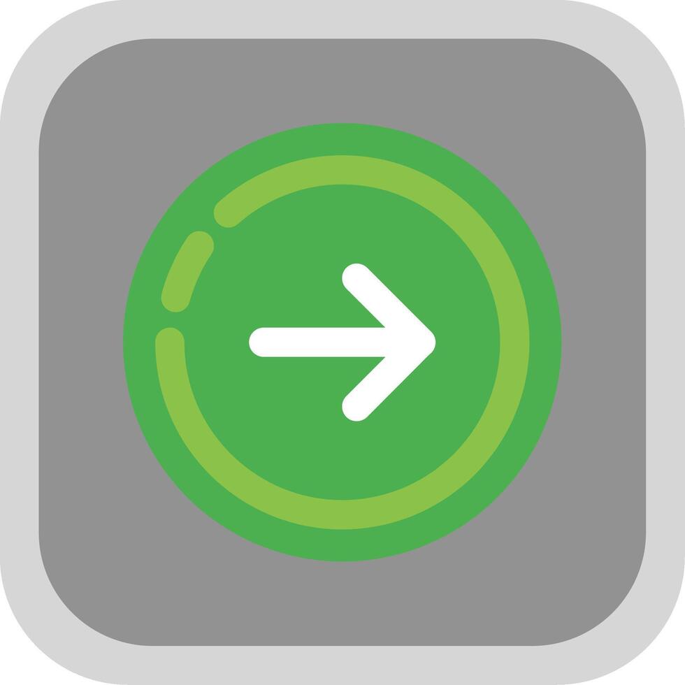 Right arrow Flat Round Corner Icon vector