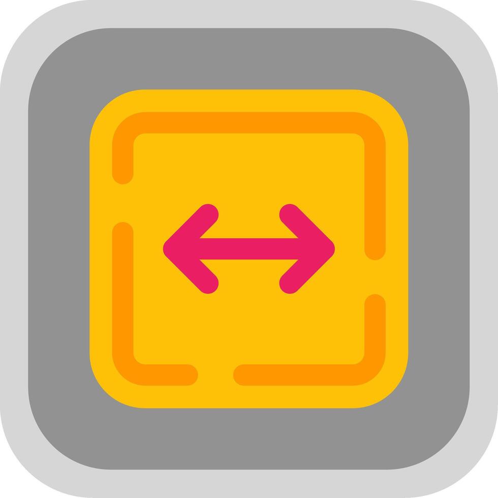 Left and right arrow Flat Round Corner Icon vector
