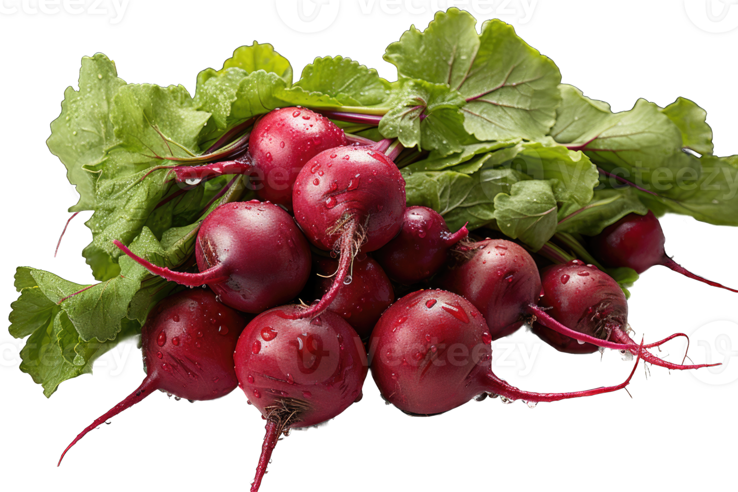 AI generated Isolated beetroot on transparent background png Generative AI