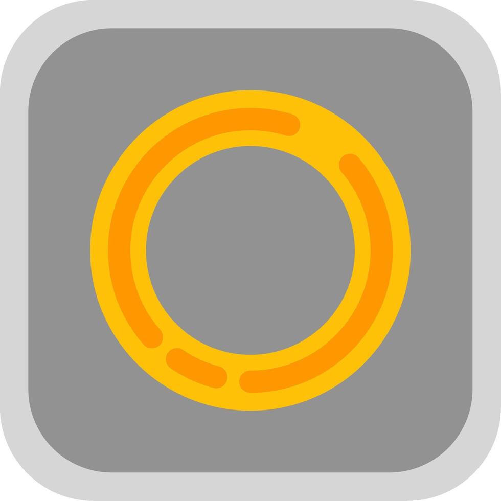 Circle Flat Round Corner Icon vector