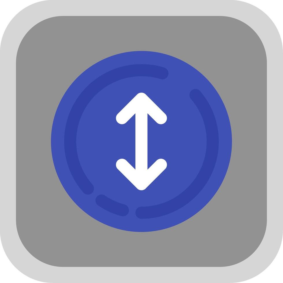 Up and down arrow Flat Round Corner Icon vector