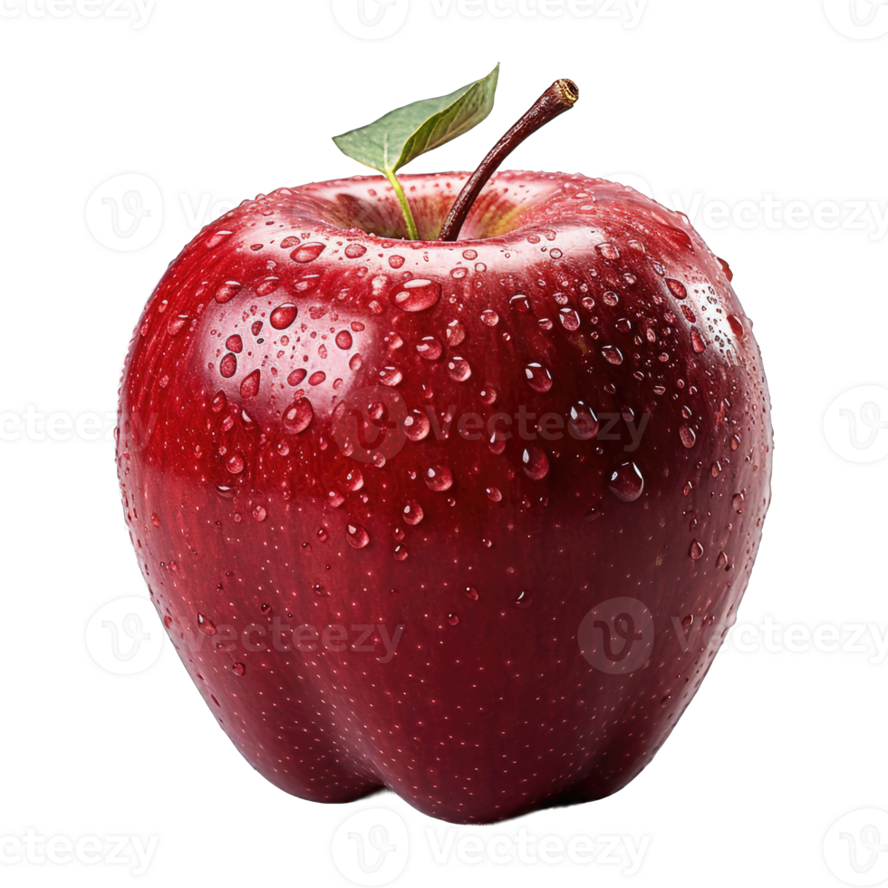 AI generated Isolated apple on transparent background png Generative AI