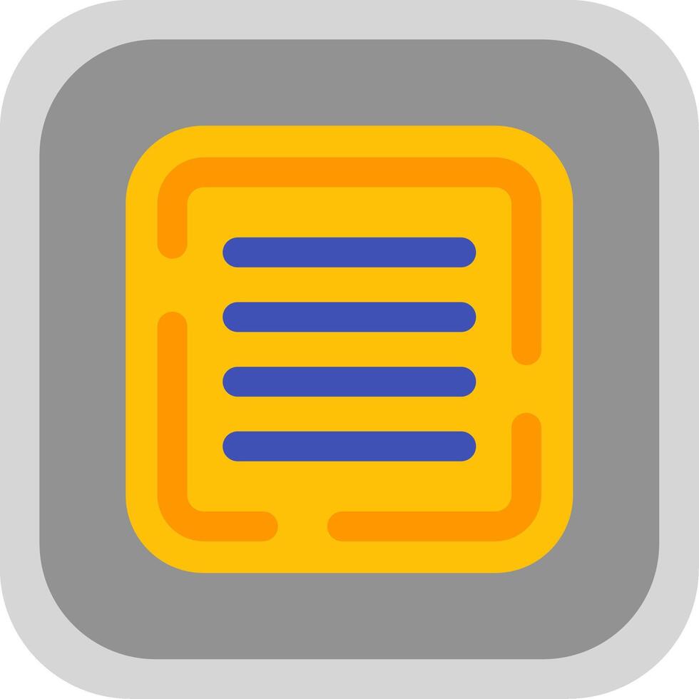 Text justify Flat Round Corner Icon vector