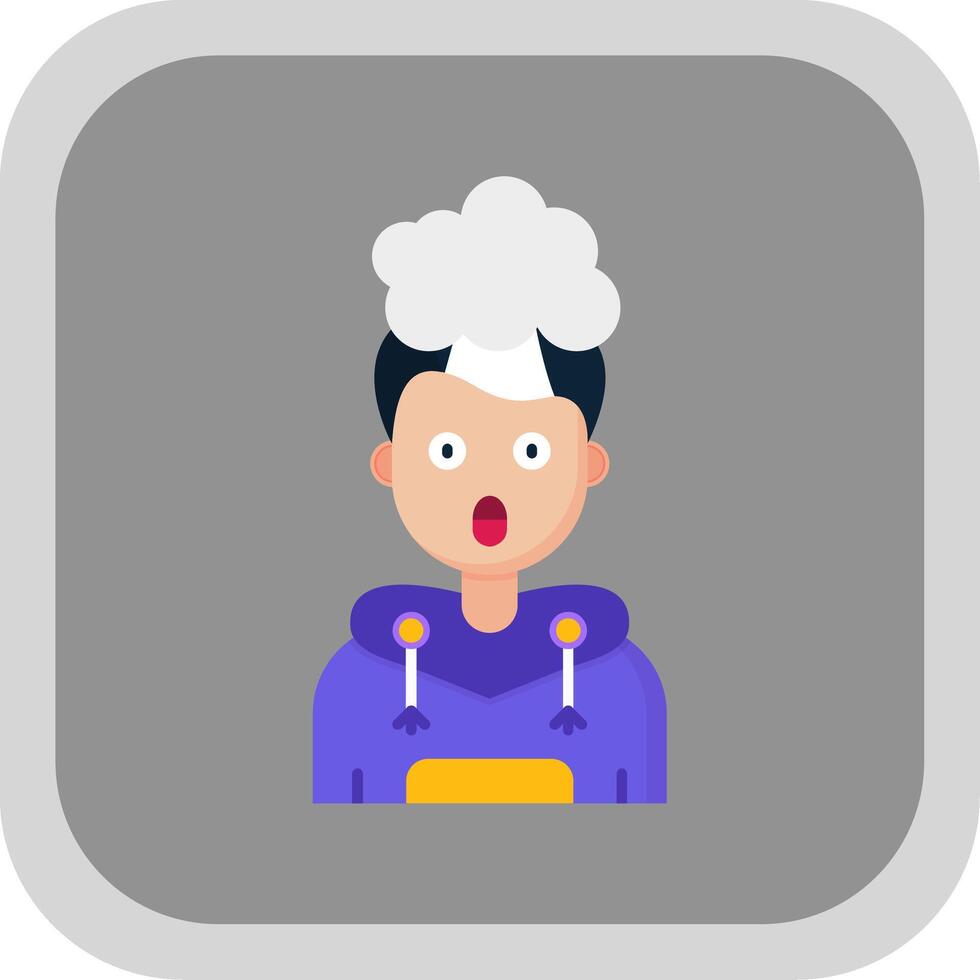 Exploding Flat Round Corner Icon vector