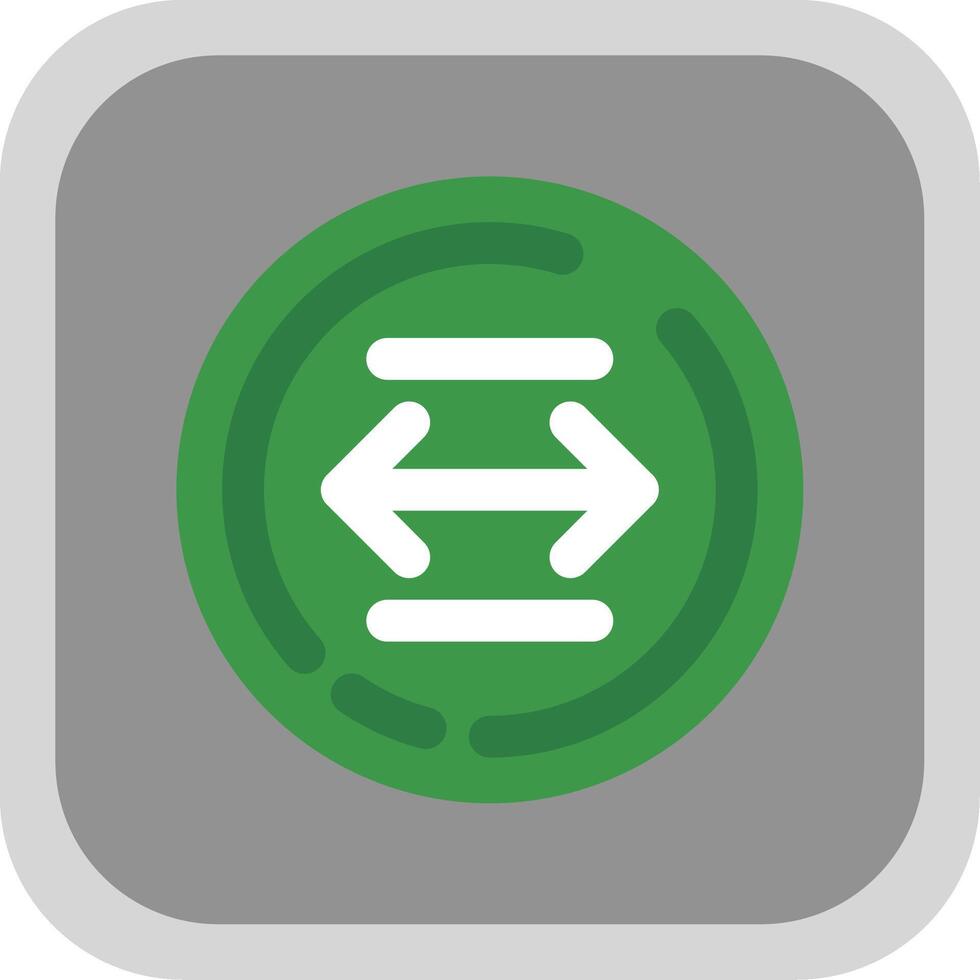 Left and right arrow Flat Round Corner Icon vector