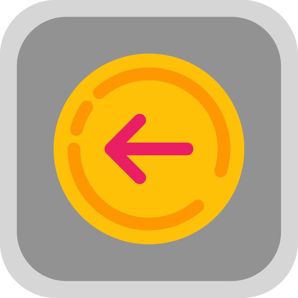 Right arrow Flat Round Corner Icon vector