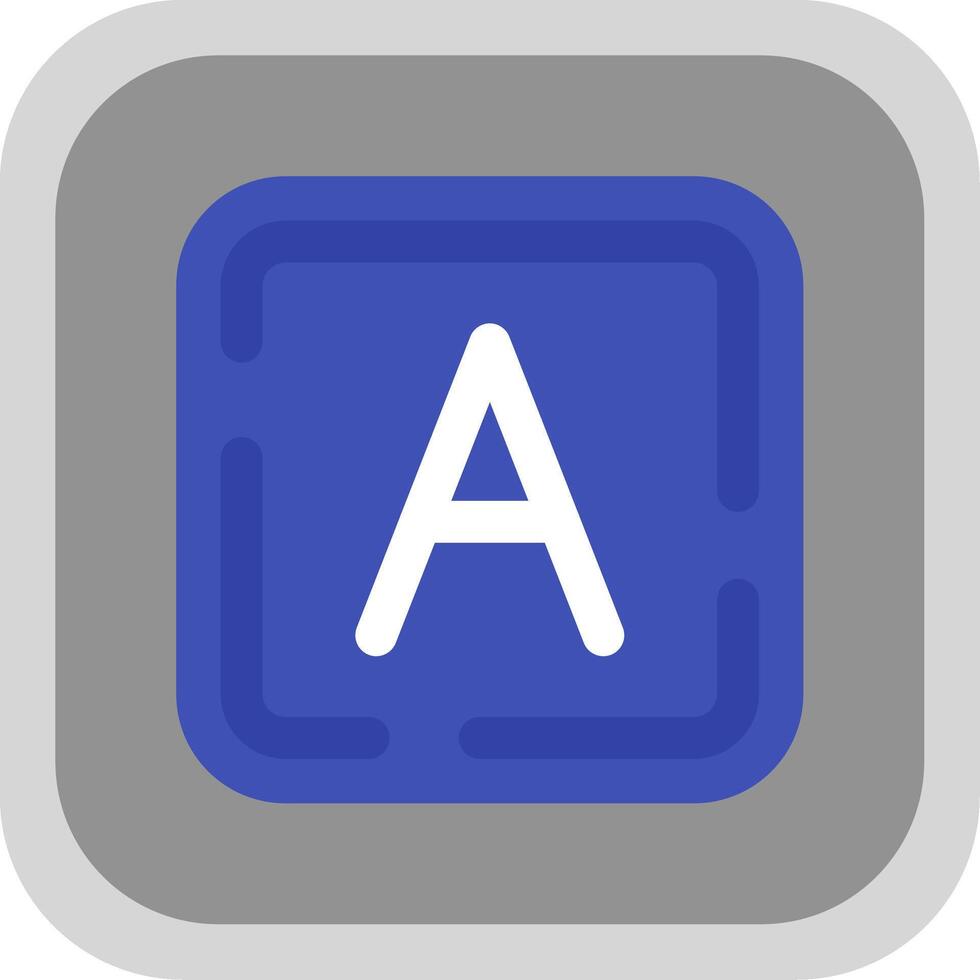 Letter a Flat Round Corner Icon vector
