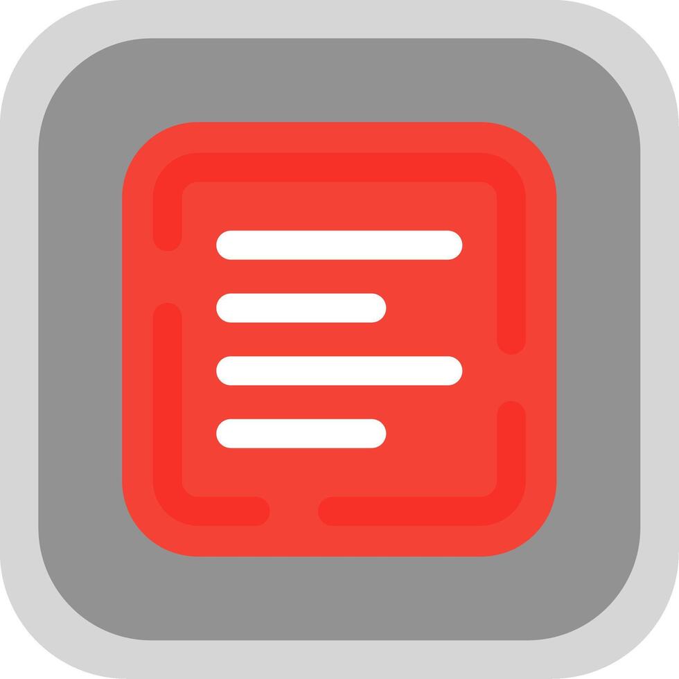Left allignment Flat Round Corner Icon vector