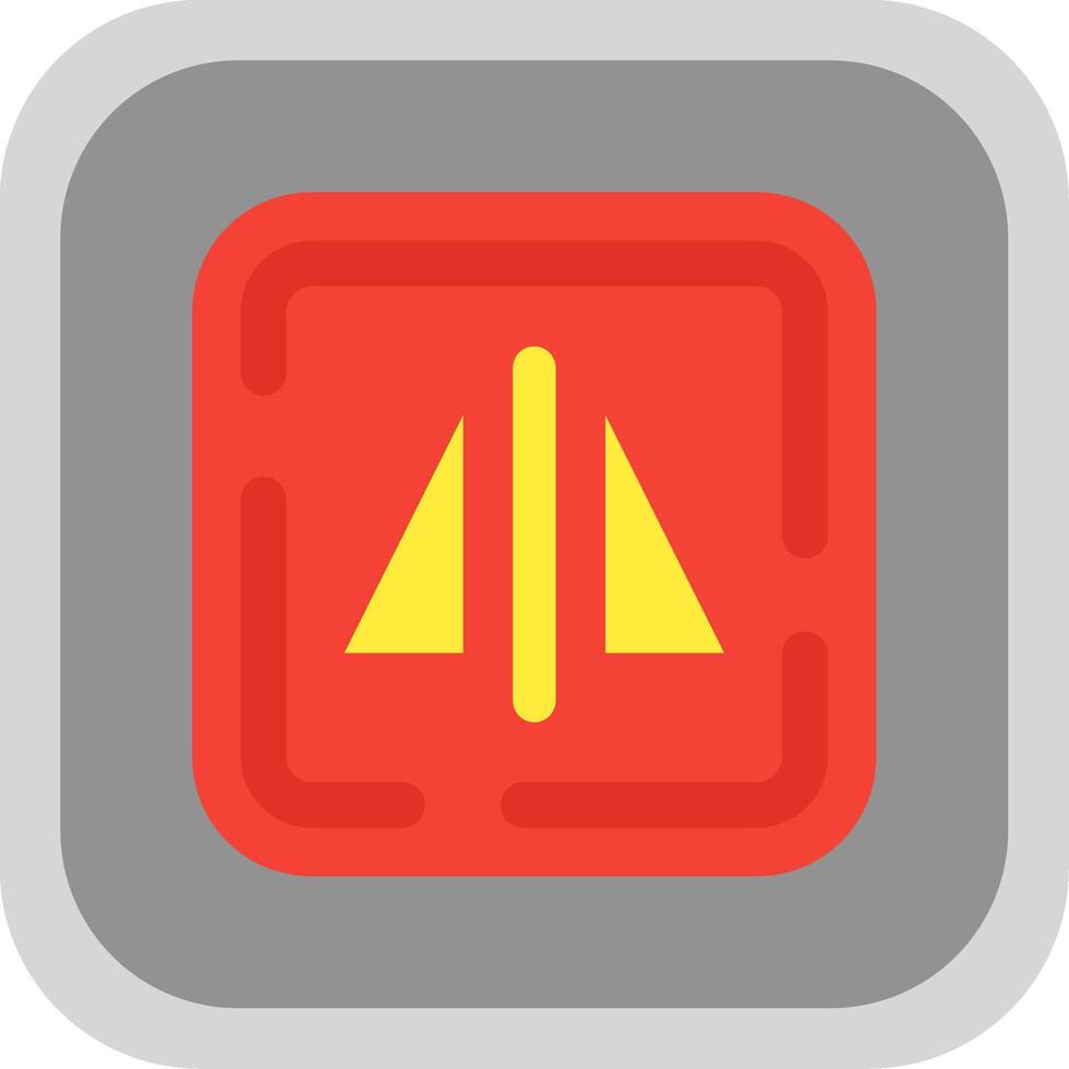 Horizontal flip Flat Round Corner Icon vector