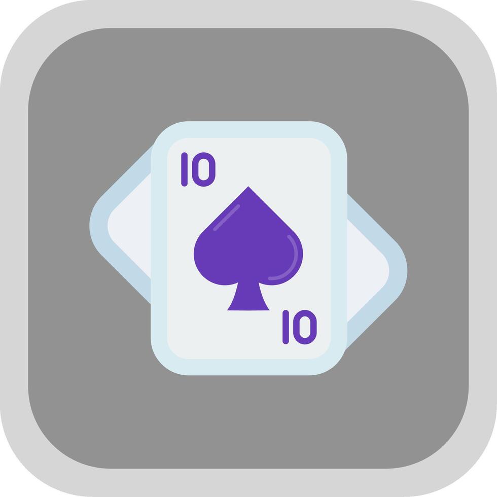 Spades Flat Round Corner Icon vector