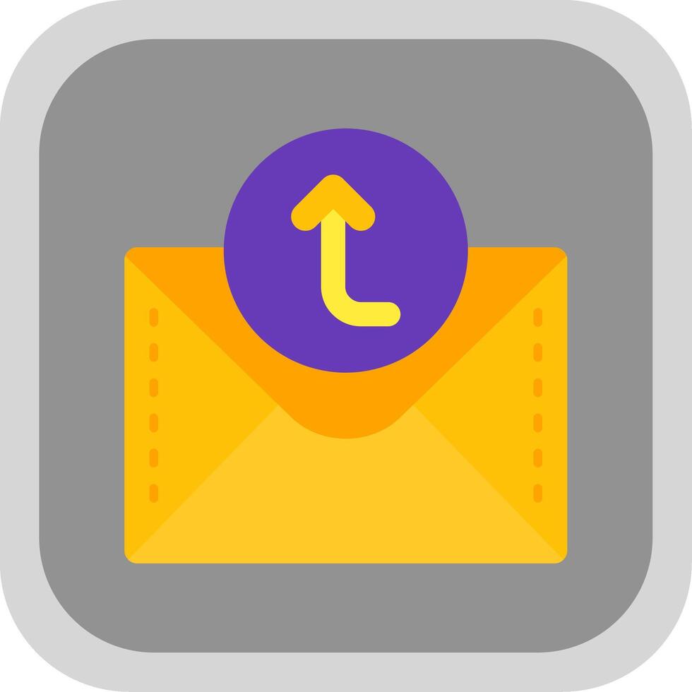 Up arrow Flat Round Corner Icon vector