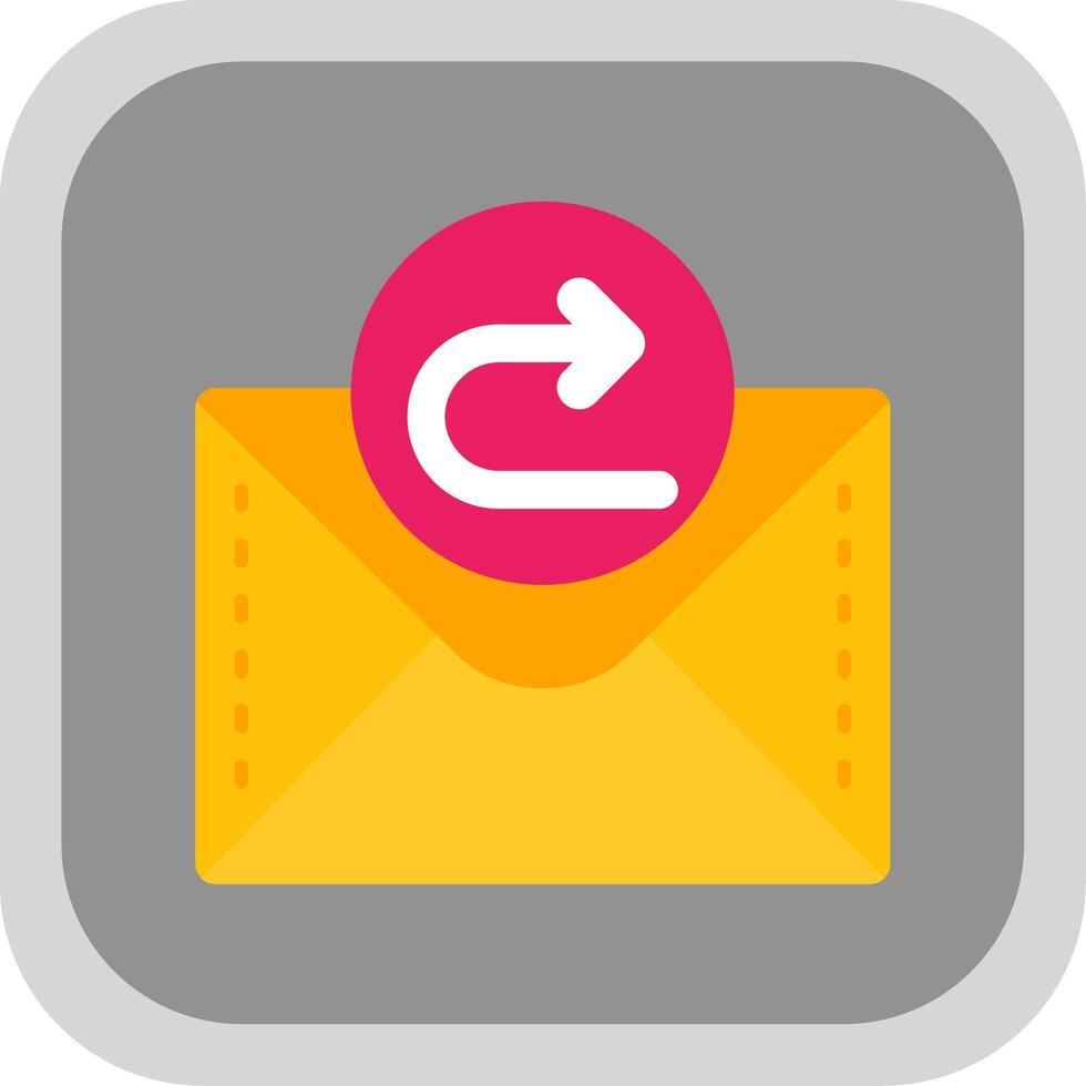 Right arrow Flat Round Corner Icon vector