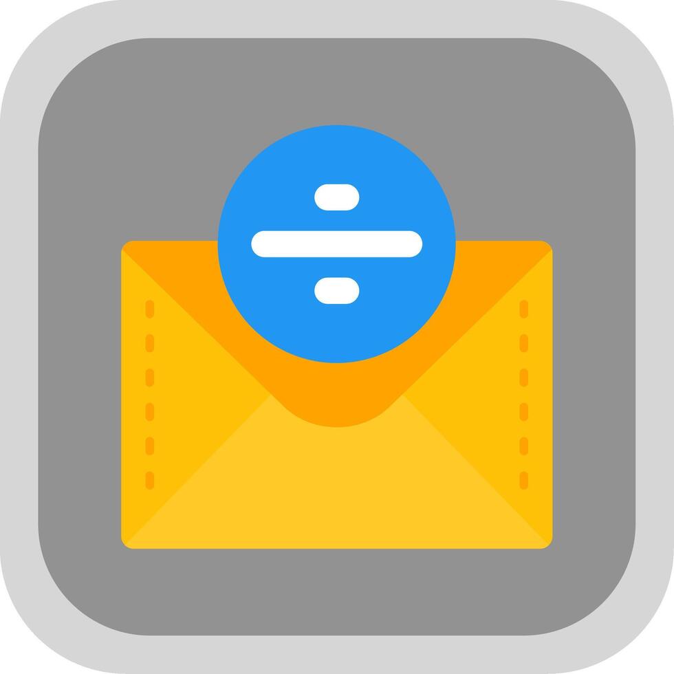 Divide Flat Round Corner Icon vector