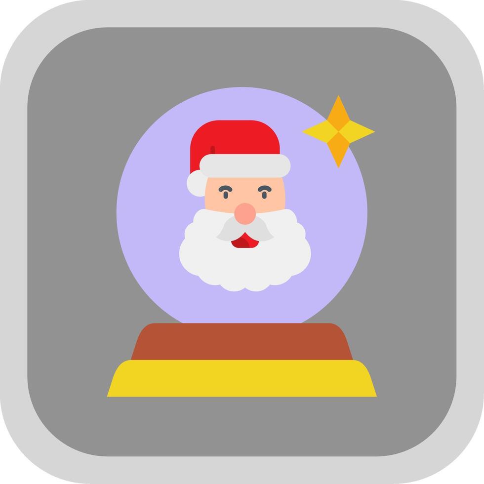 Jingle bell Flat Round Corner Icon vector