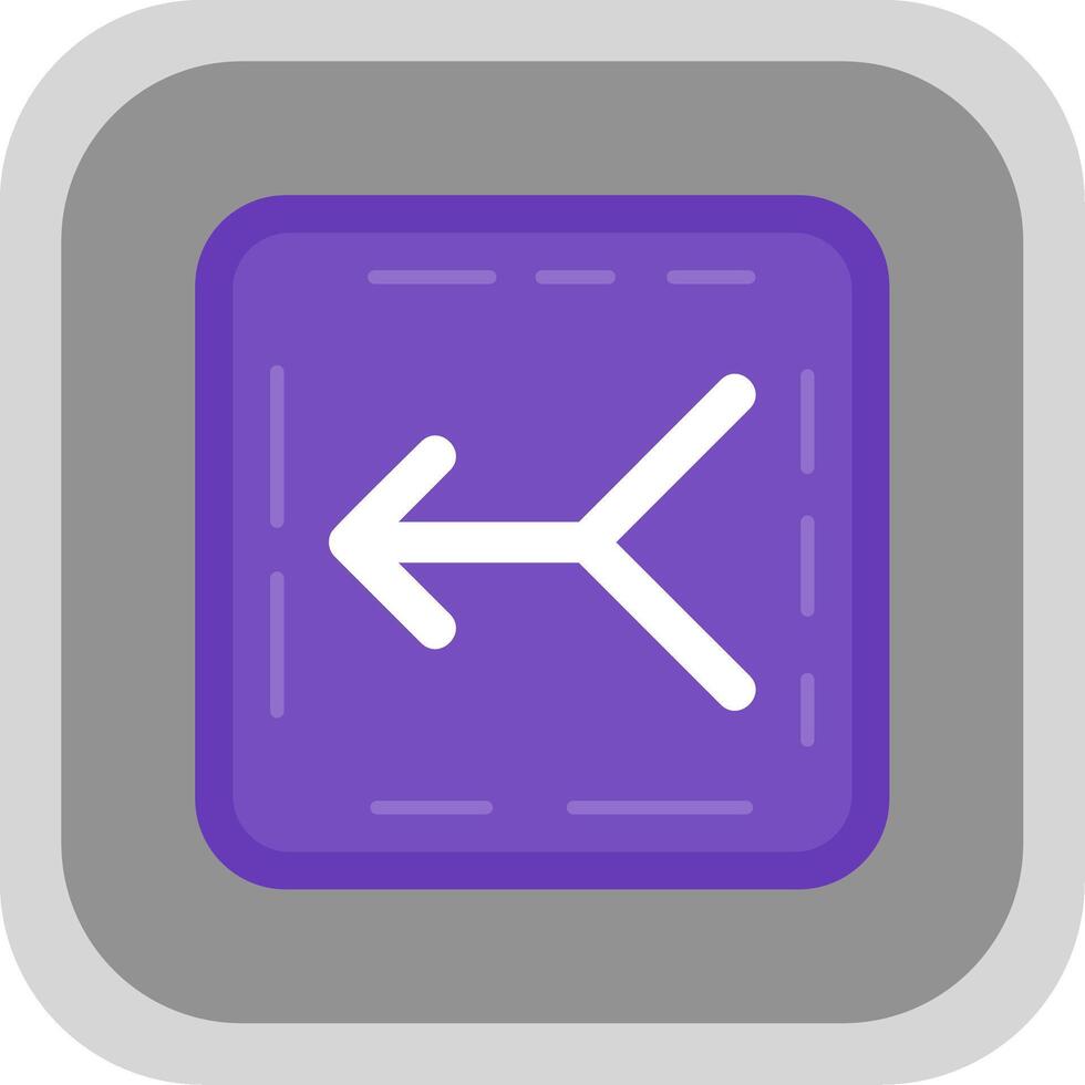 Merge Flat Round Corner Icon vector