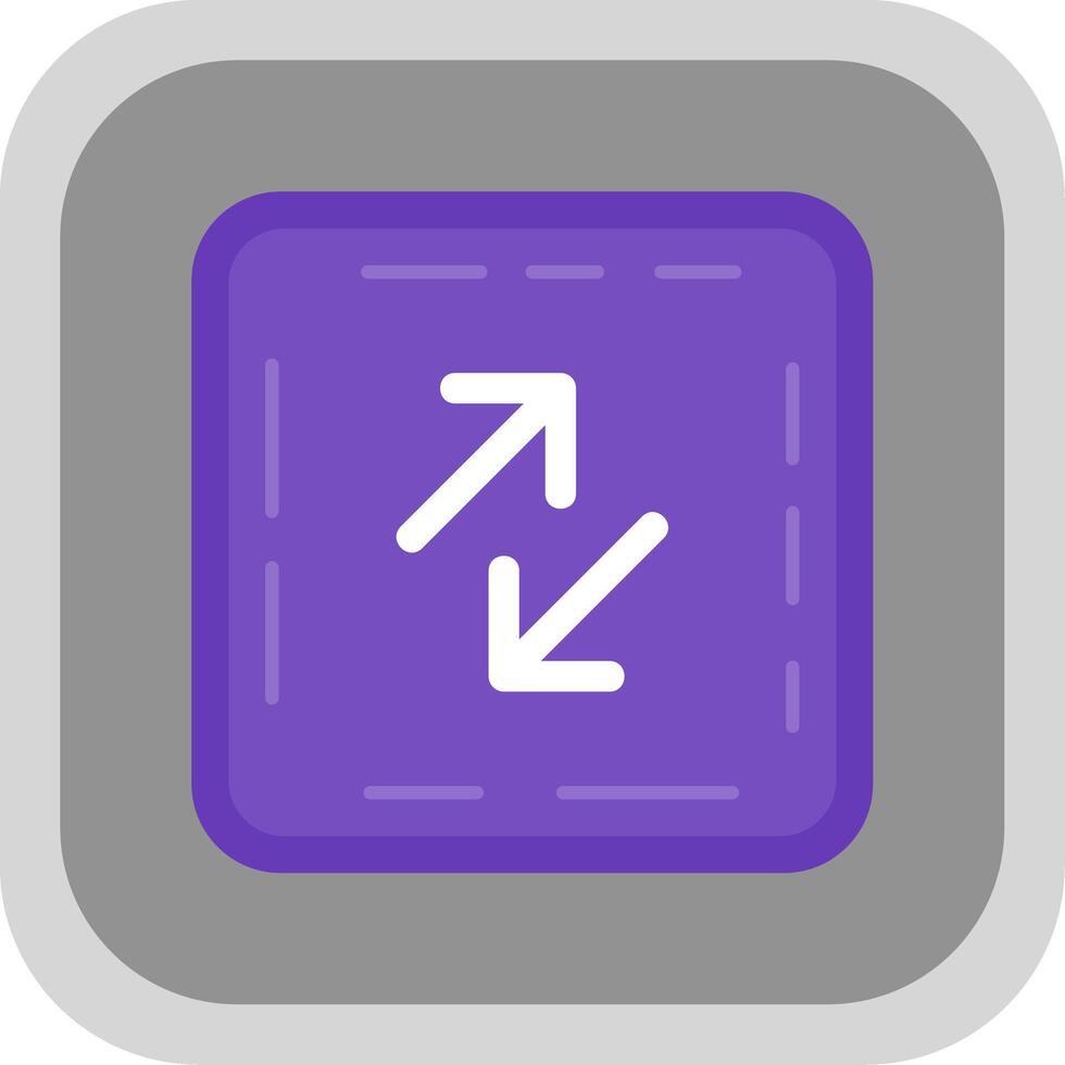 Swap Flat Round Corner Icon vector