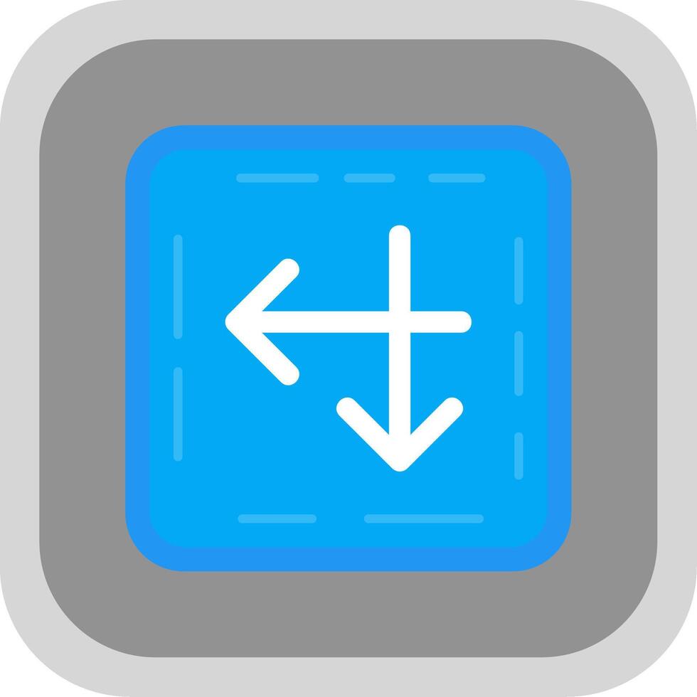 Intersect Flat Round Corner Icon vector