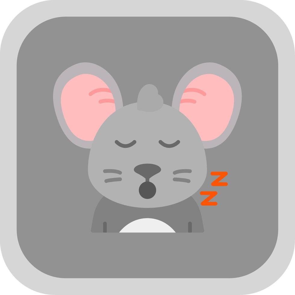 Sleep Flat Round Corner Icon vector
