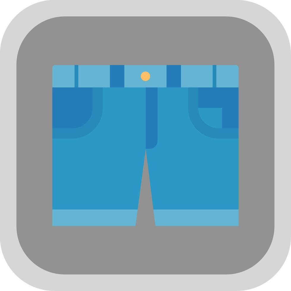 Shorts Flat Round Corner Icon vector