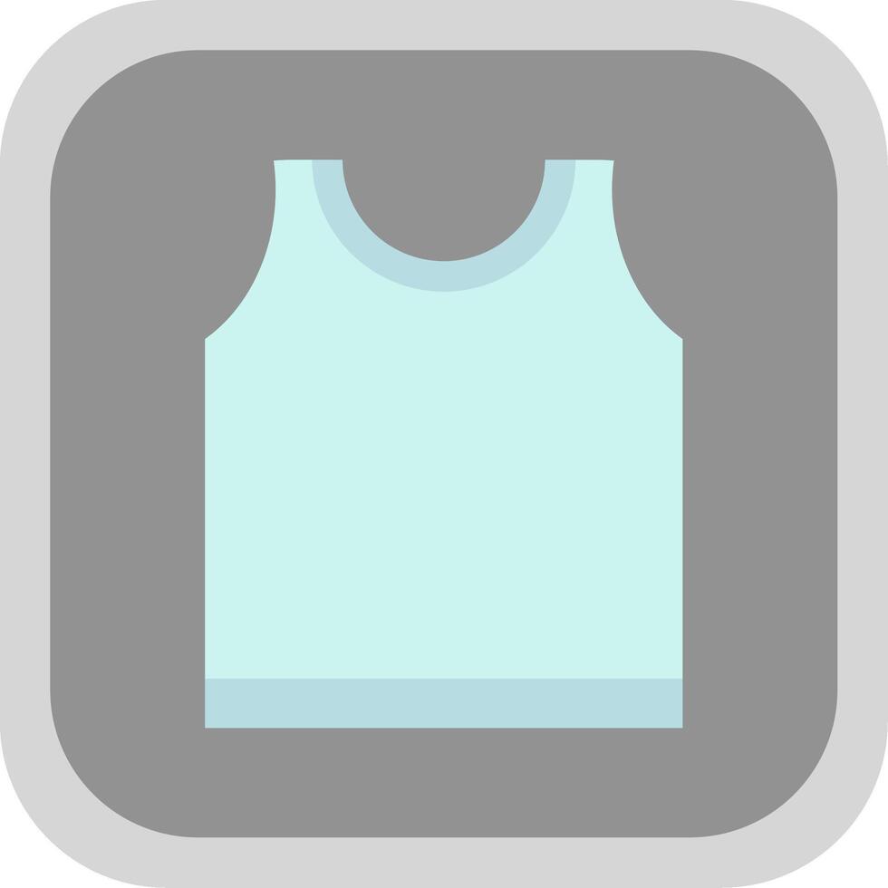 Top Flat Round Corner Icon vector