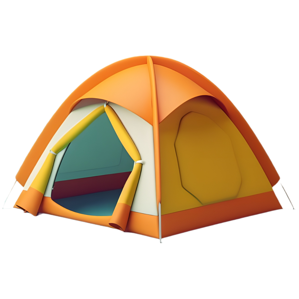 AI generated Png of tent against transparent Background
