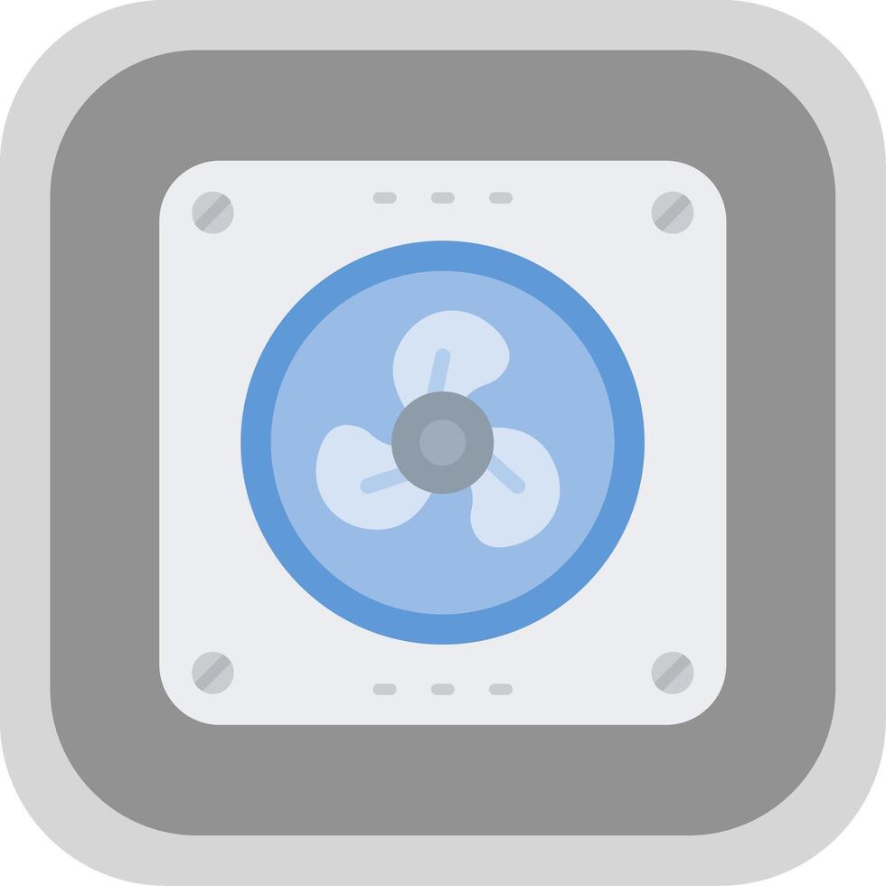 Extractor Flat Round Corner Icon vector