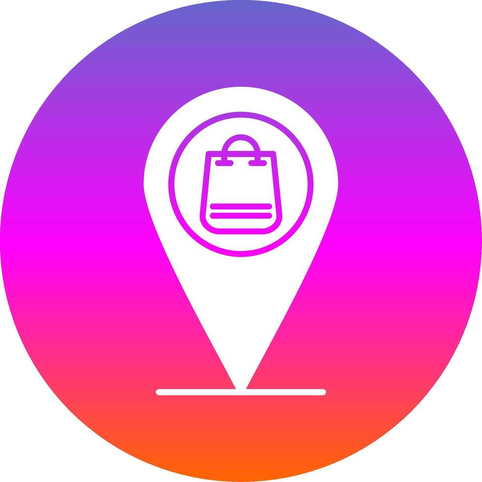 Pin Glyph Gradient Circle Icon vector