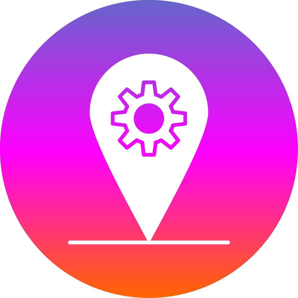Localization Glyph Gradient Circle Icon vector