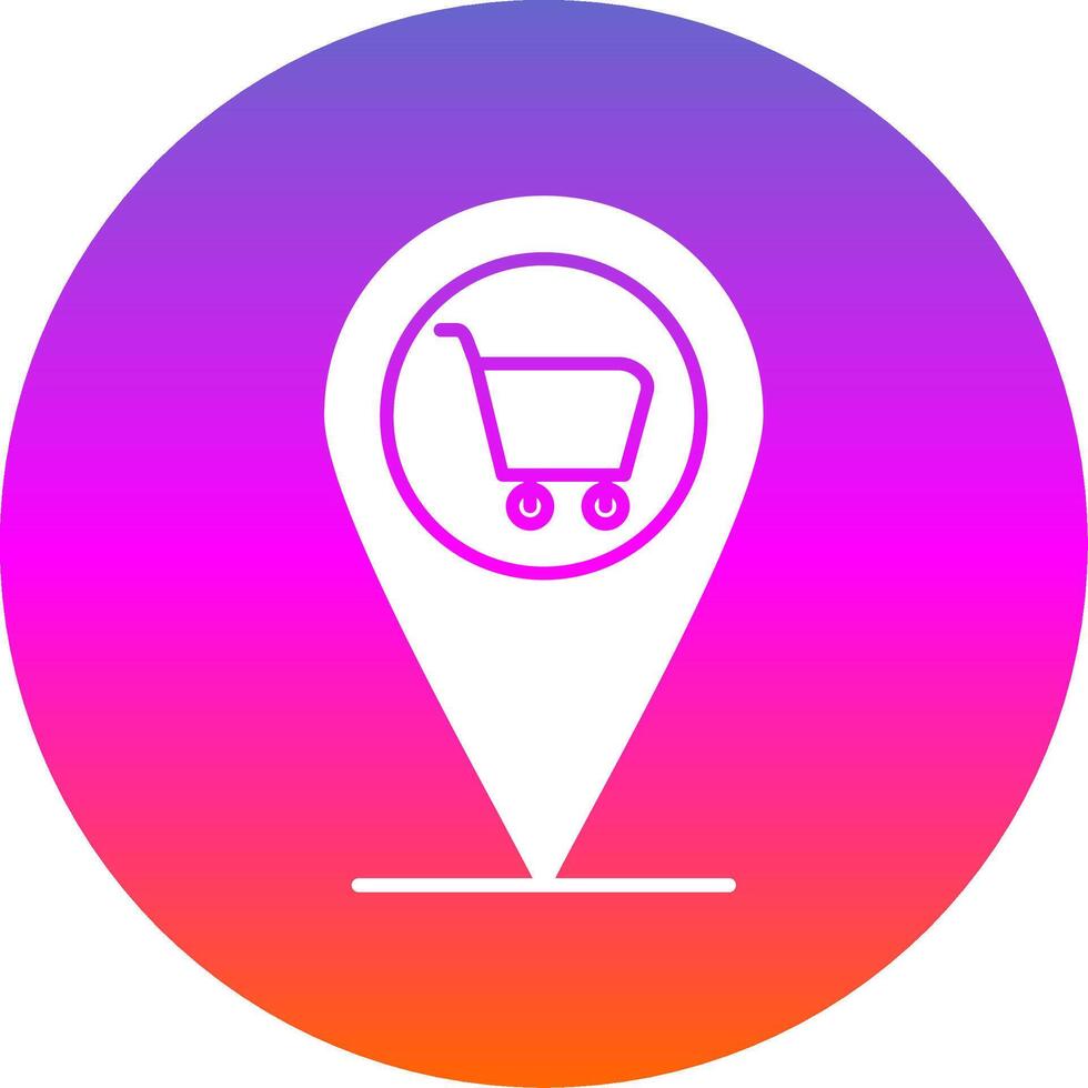 Pin Glyph Gradient Circle Icon vector
