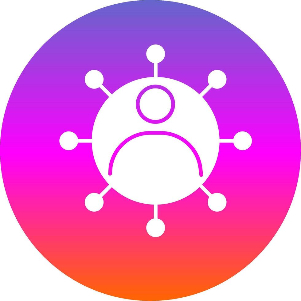 Avatar Glyph Gradient Circle Icon vector