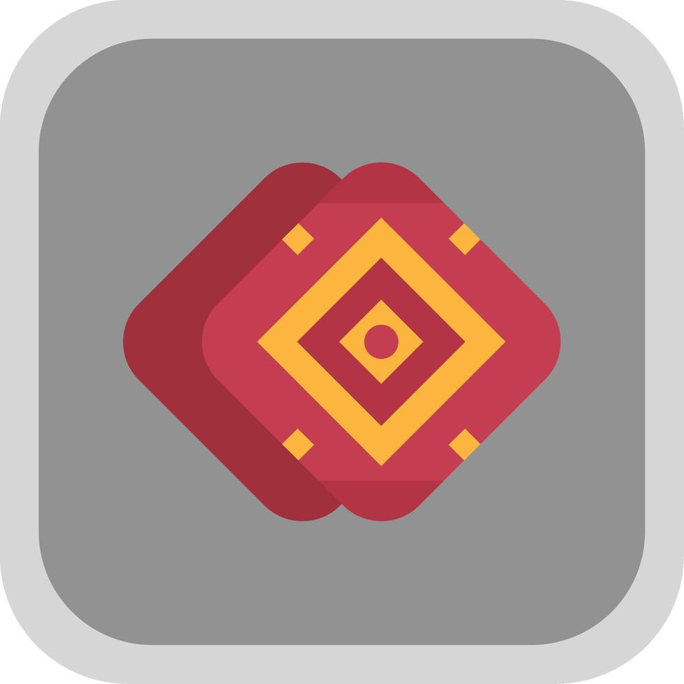 Kerchief Flat Round Corner Icon vector