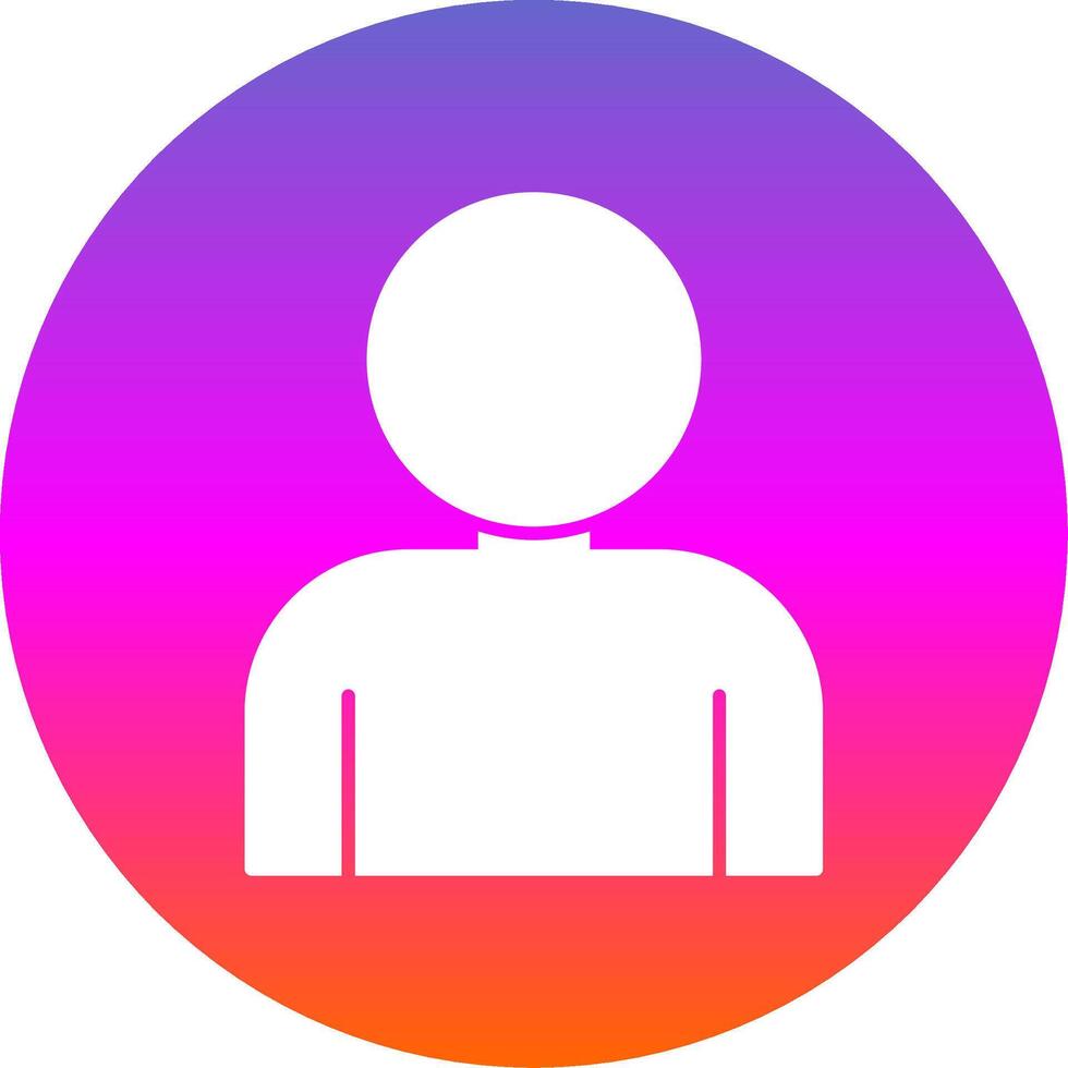 User Glyph Gradient Circle Icon vector