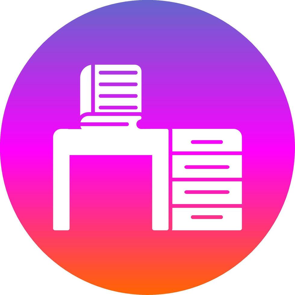 Table Glyph Gradient Circle Icon vector
