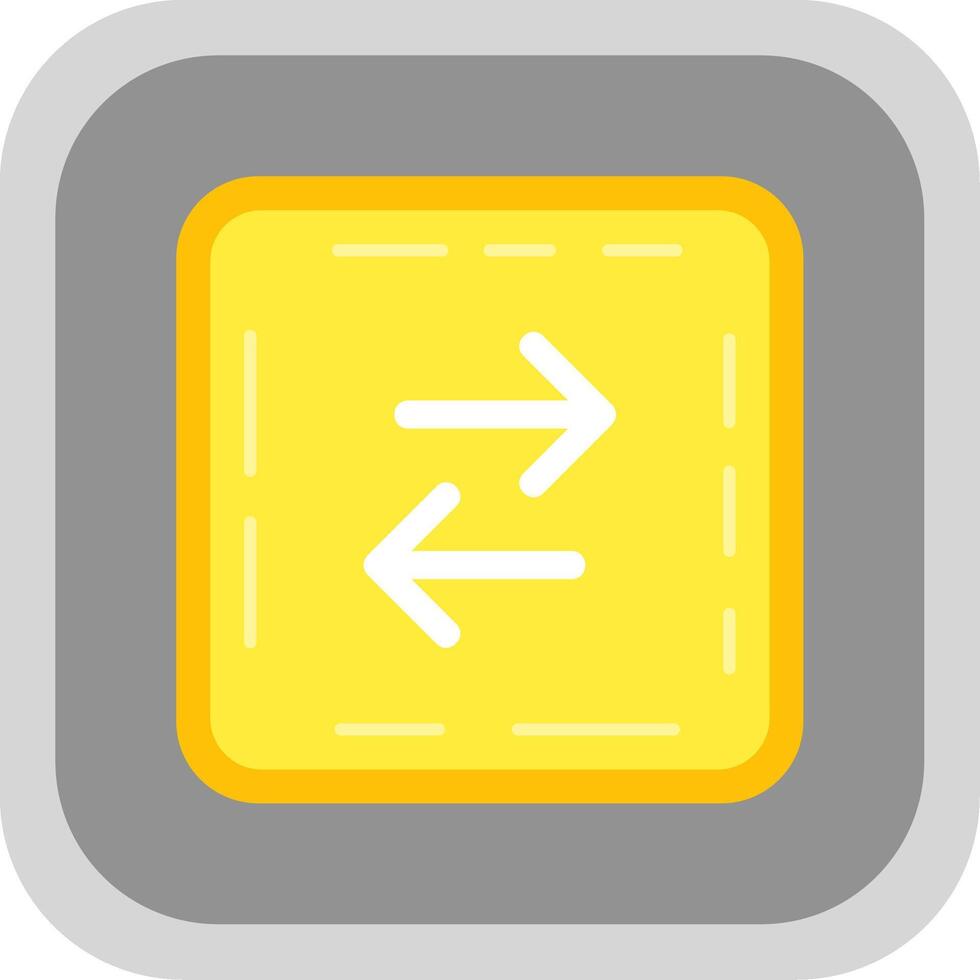 Swap Flat Round Corner Icon vector
