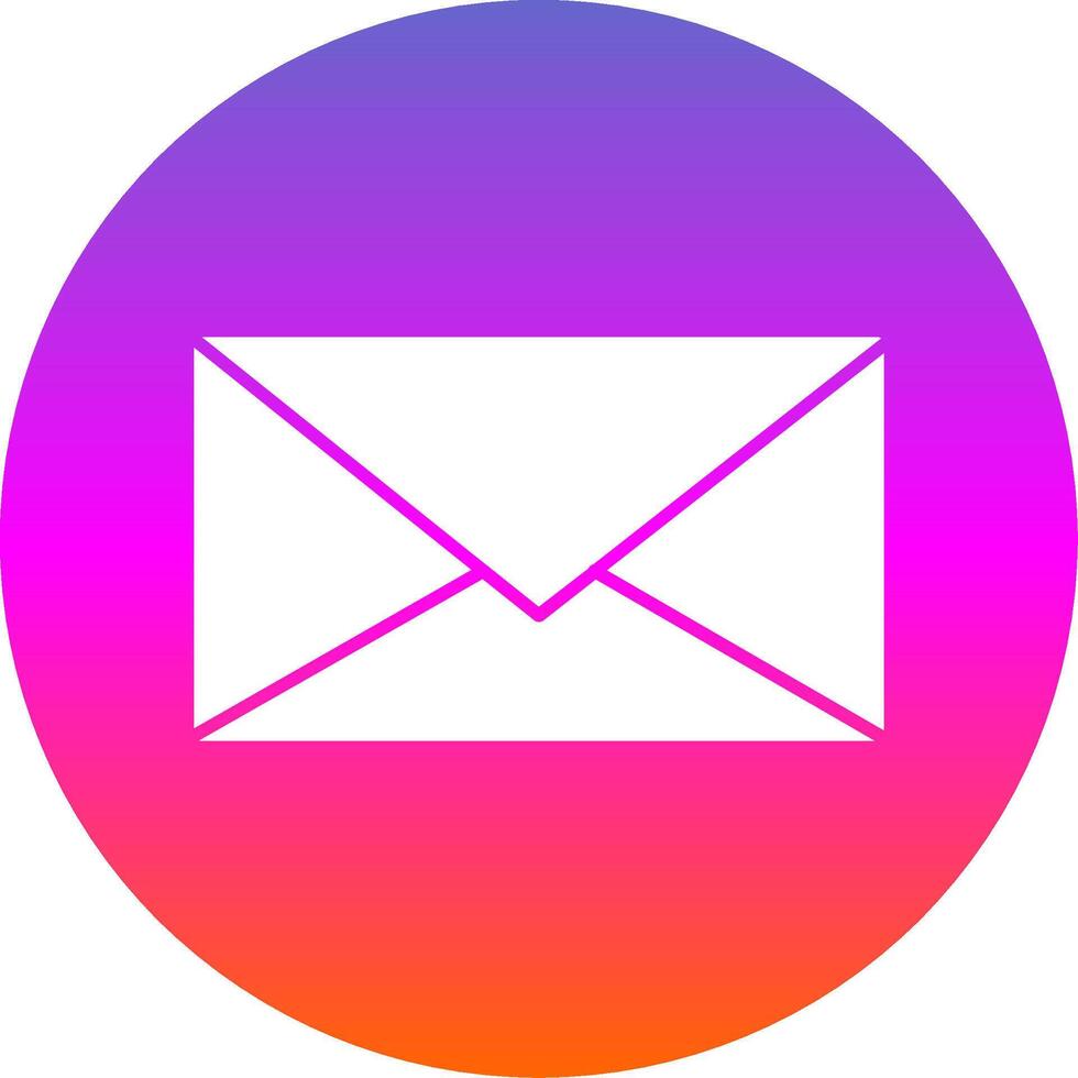 Email Glyph Gradient Circle Icon vector