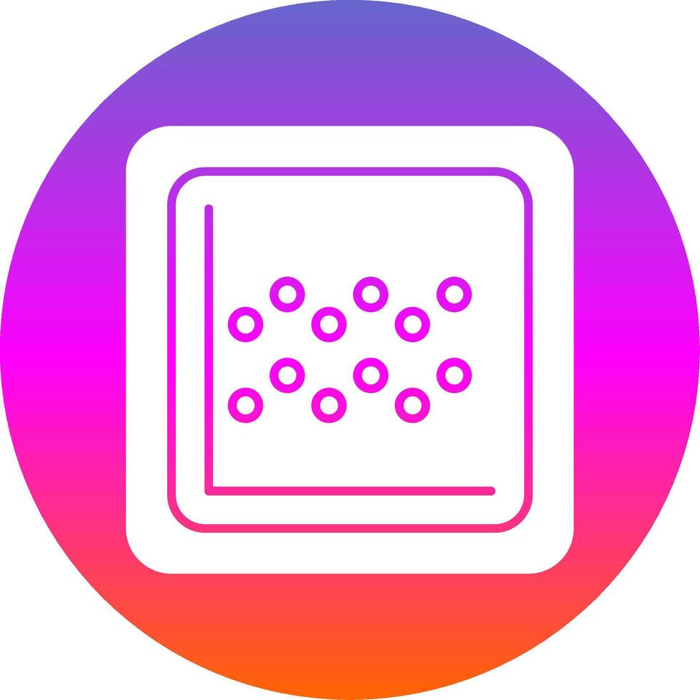 Chart Glyph Gradient Circle Icon vector