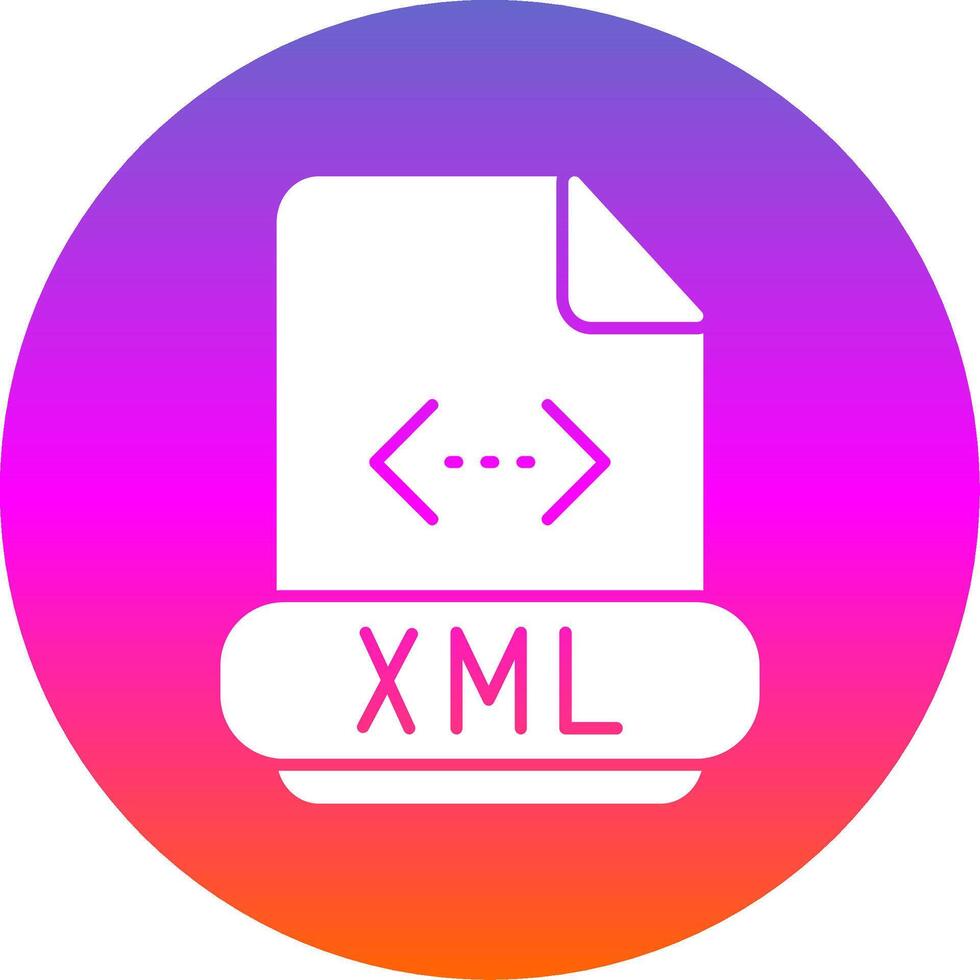 Xml Glyph Gradient Circle Icon vector