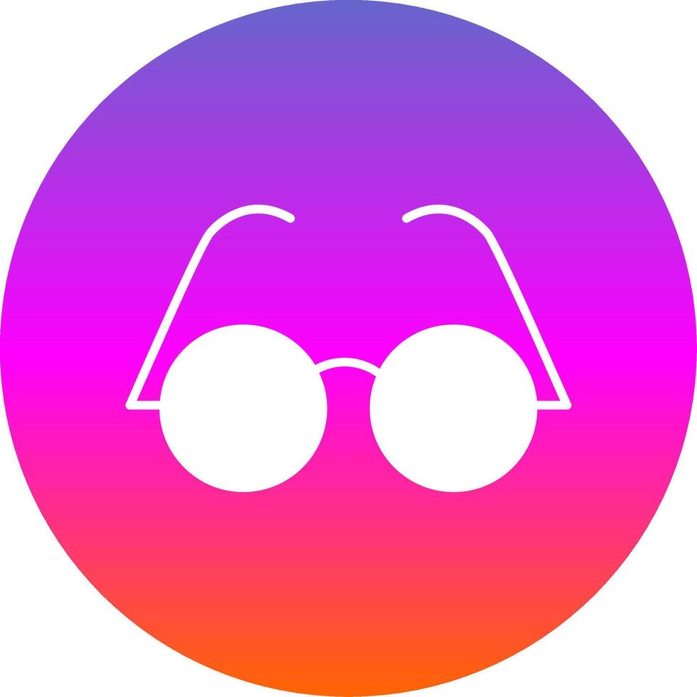 Eyeglasses Glyph Gradient Circle Icon vector