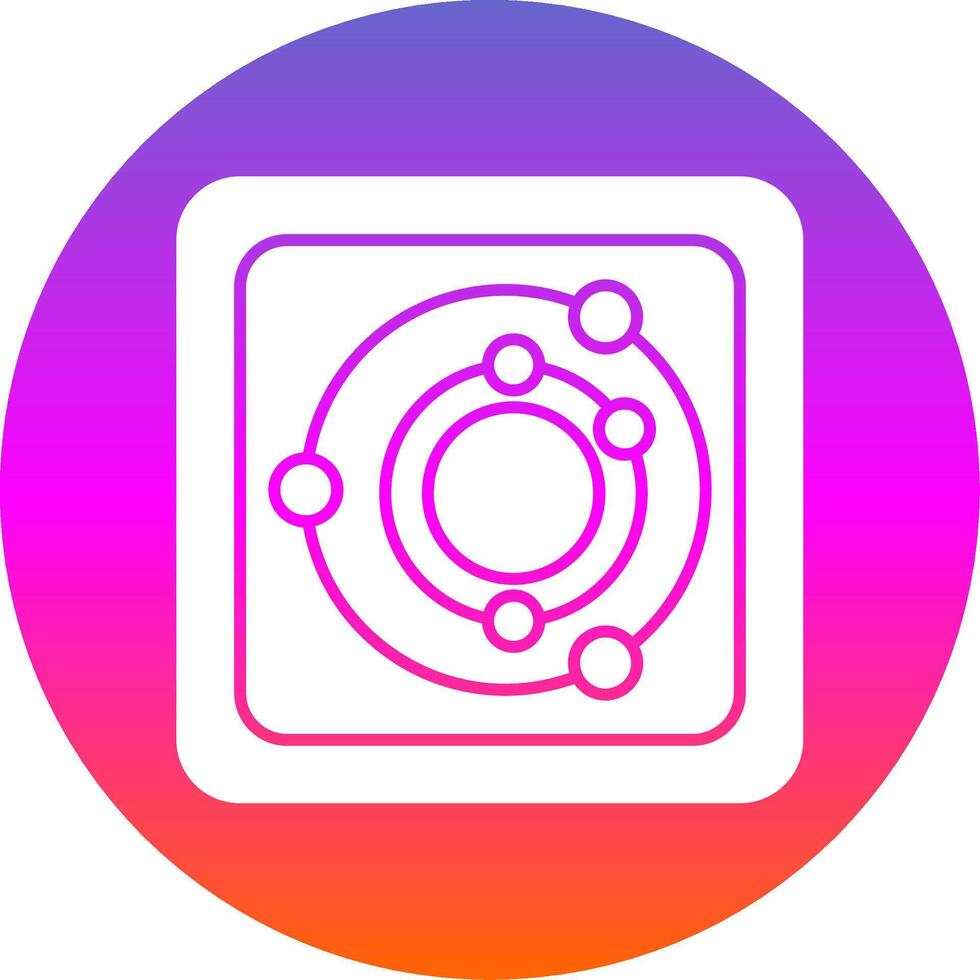 Radar Glyph Gradient Circle Icon vector