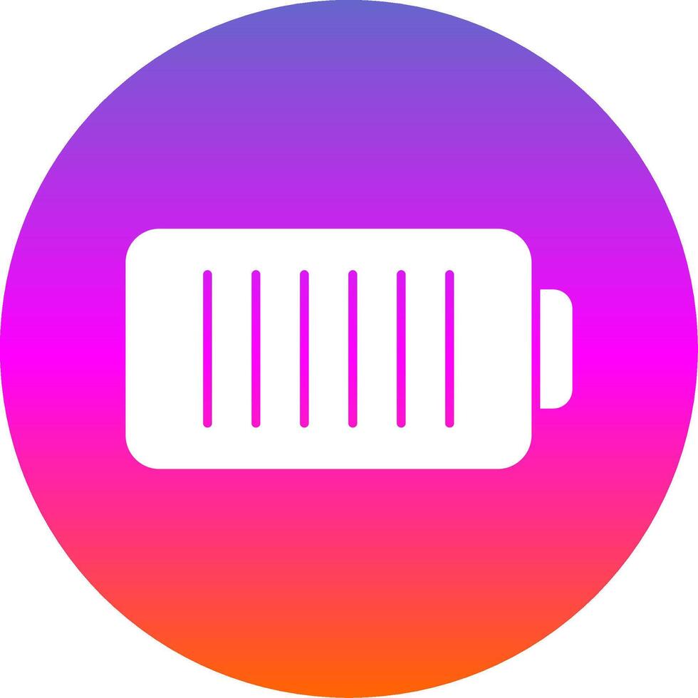 Battery Glyph Gradient Circle Icon vector