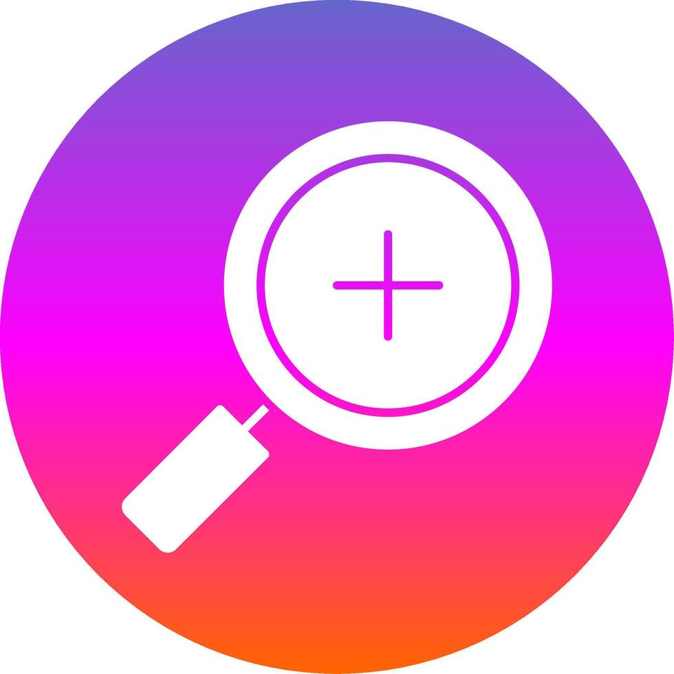 Zoom In Glyph Gradient Circle Icon vector