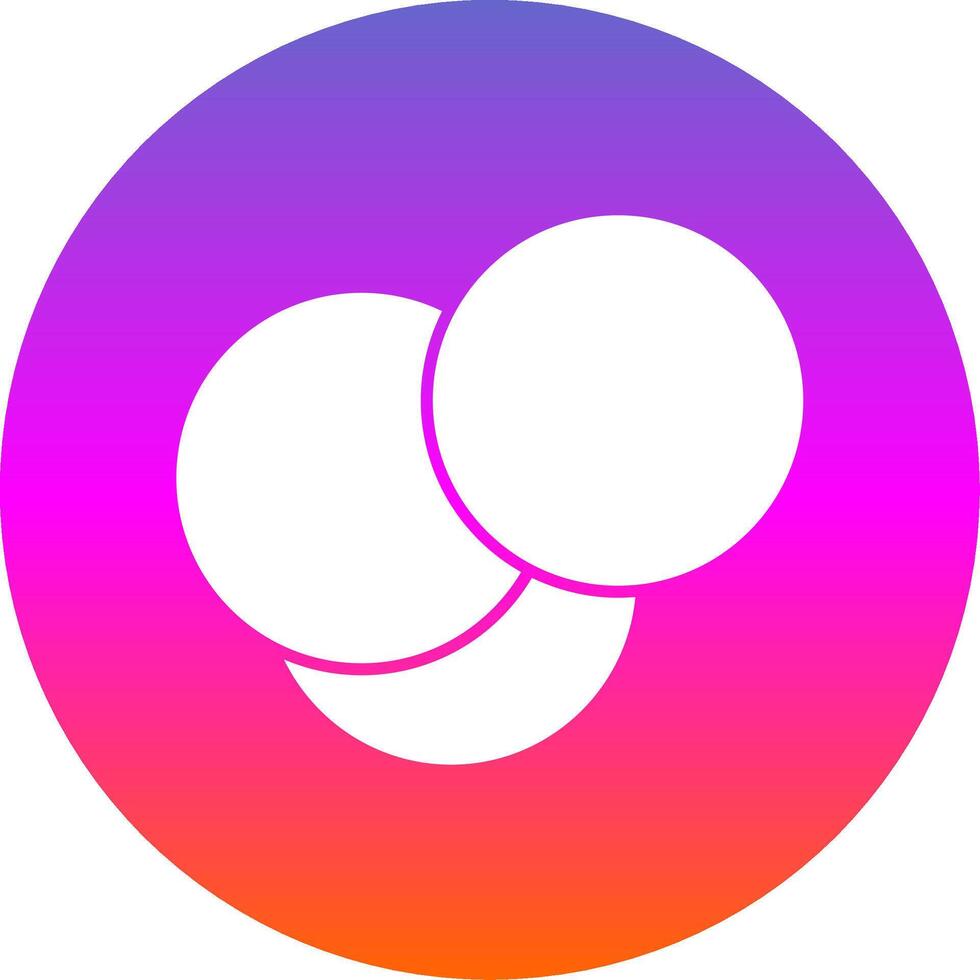 Intersection Glyph Gradient Circle Icon vector