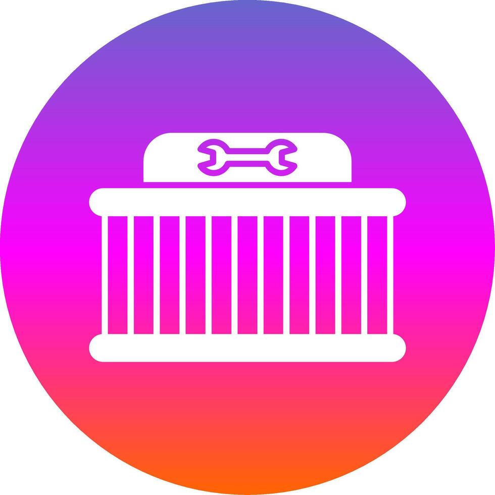 Ladder Glyph Gradient Circle Icon vector