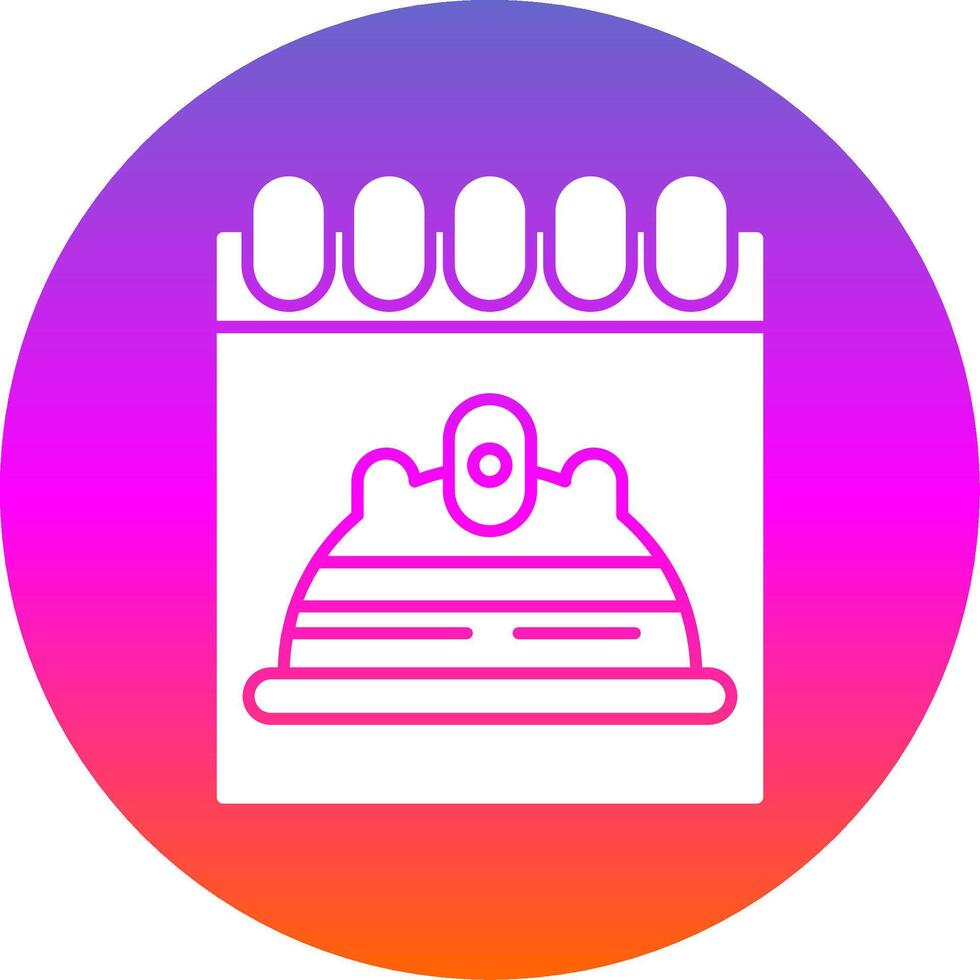 Labour Day Glyph Gradient Circle Icon vector