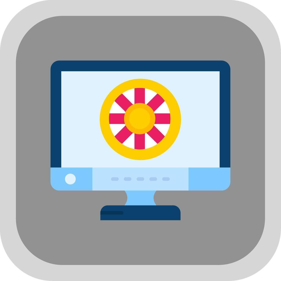 Lifesaver Flat Round Corner Icon vector