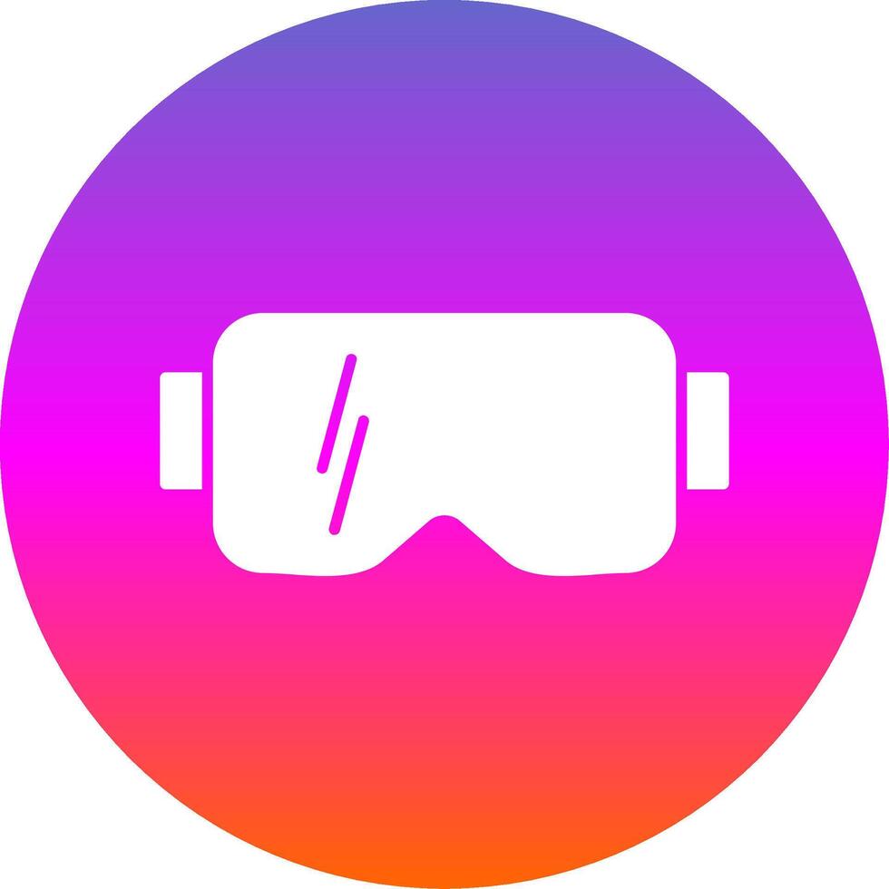 Vr Glasses Glyph Gradient Circle Icon vector