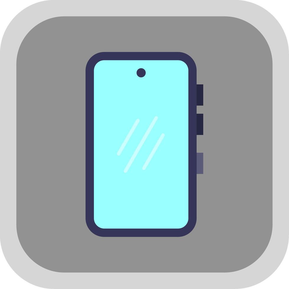 Smartphone Flat Round Corner Icon vector