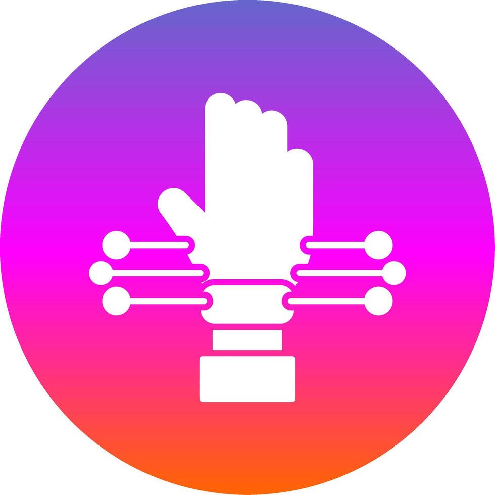 Glove Glyph Gradient Circle Icon vector