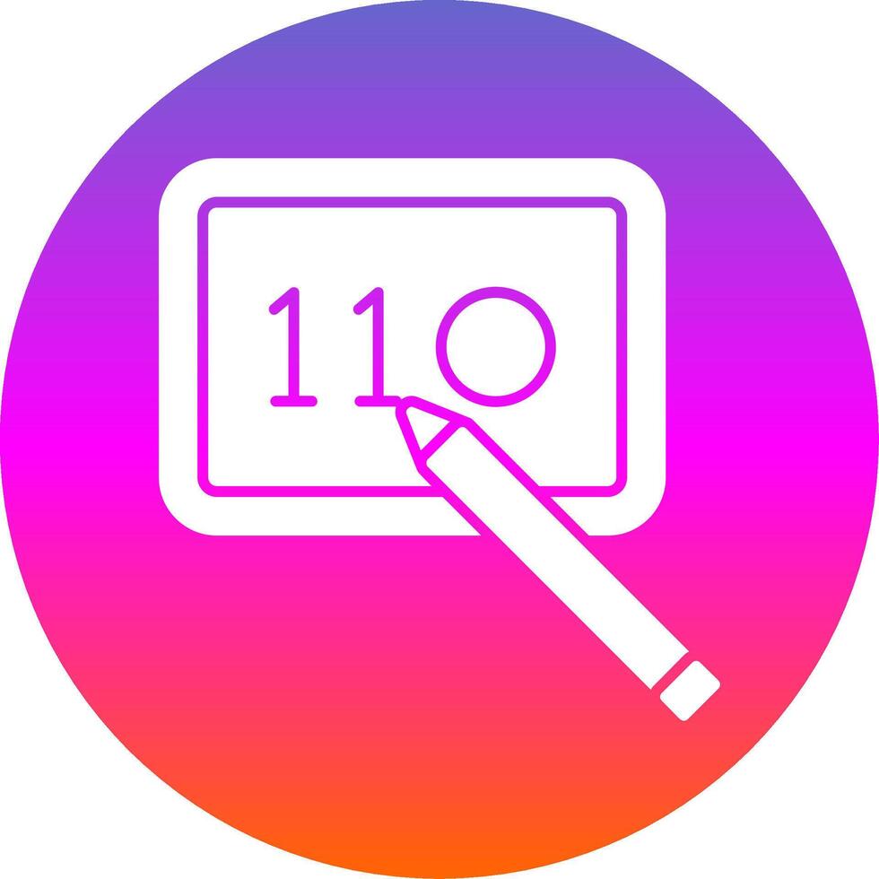 Digital Art Glyph Gradient Circle Icon vector
