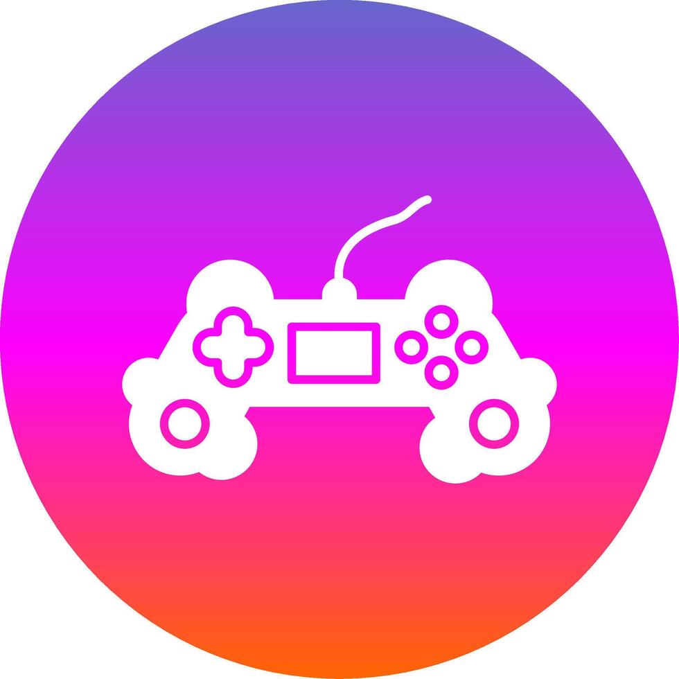 Gaming Glyph Gradient Circle Icon vector